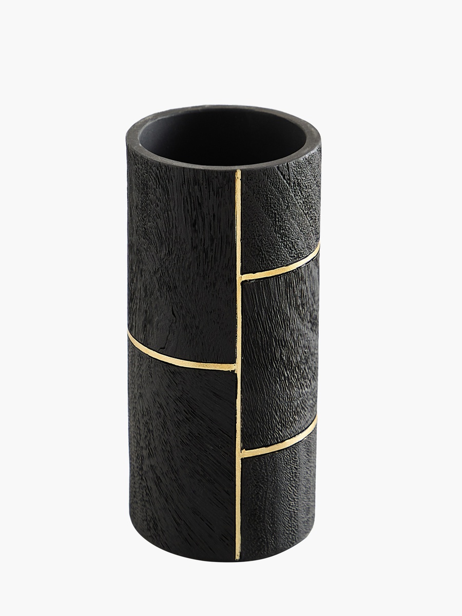 Luxe Resin Tumbler Black 6.8x6.8x10.8 cm