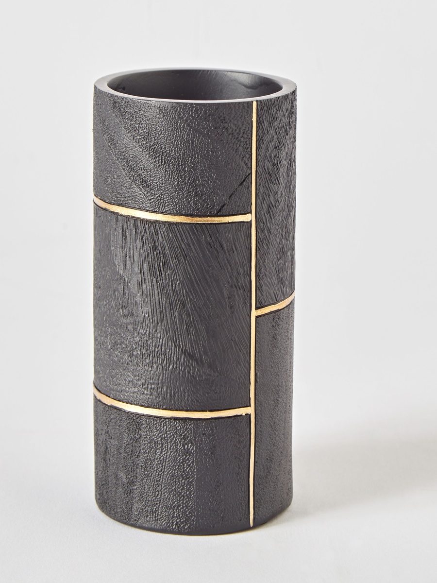 Luxe Resin Tumbler Black 6.8x6.8x10.8 cm