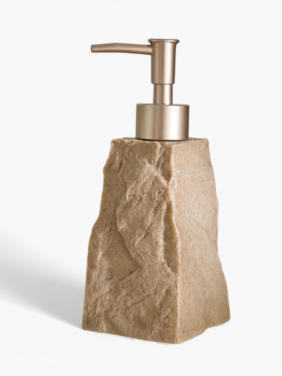 Whyton Resin Travertine Soap Dispenser 7.2x7.2x19.5 cm