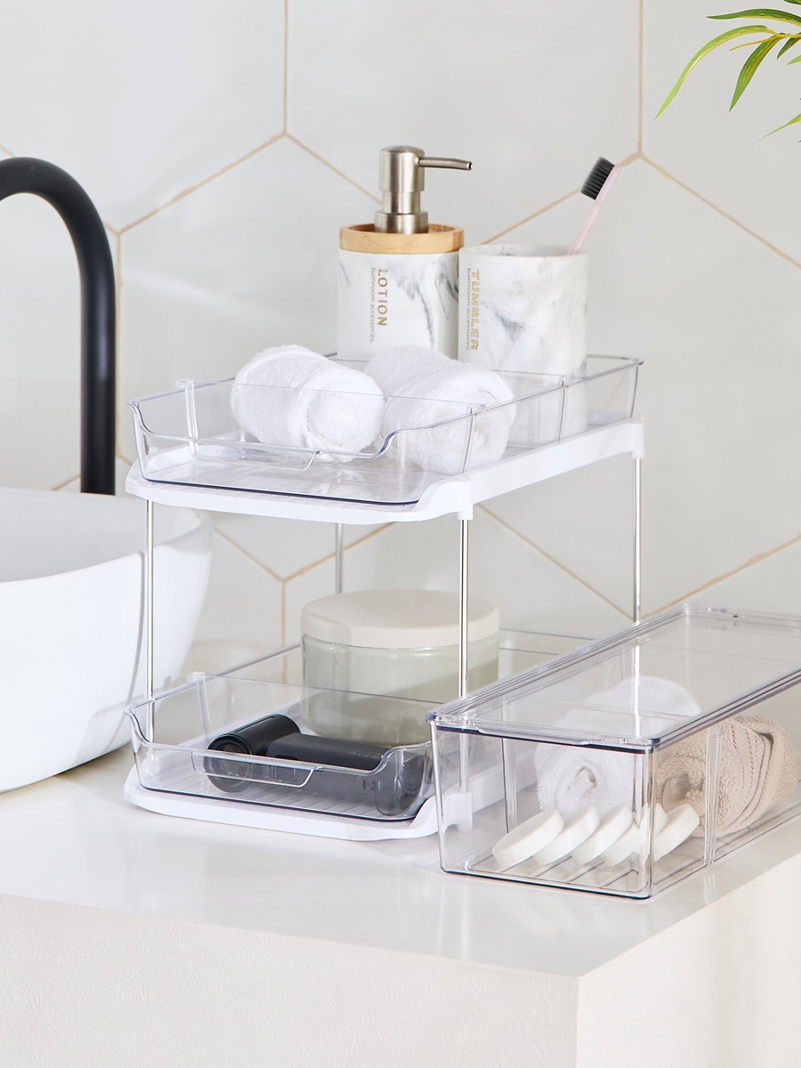 Rico 2 Removable Compartment Storage Box with Lid - 35.5x13.5x8.5 cm