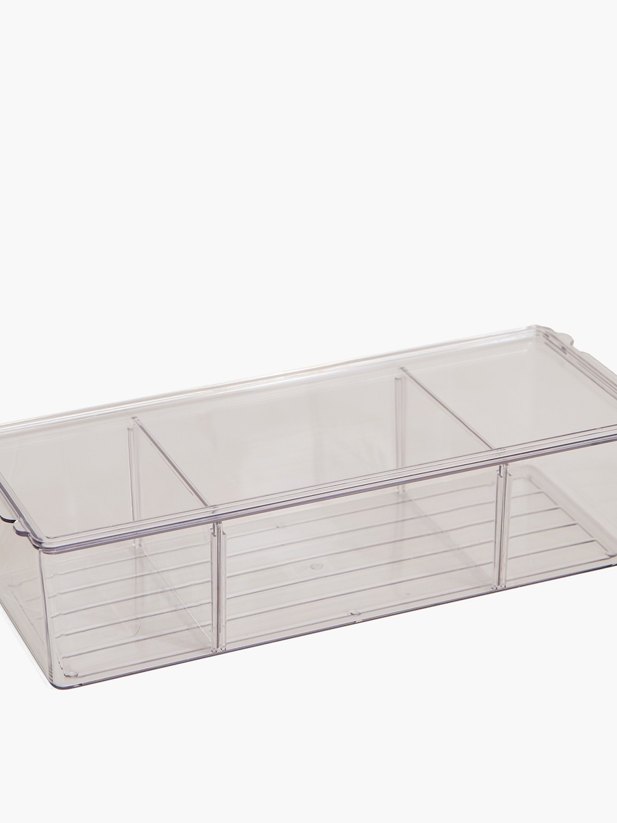 Rico 2 Removable Compartment Storage Box with Lid - 35.5x13.5x8.5 cm