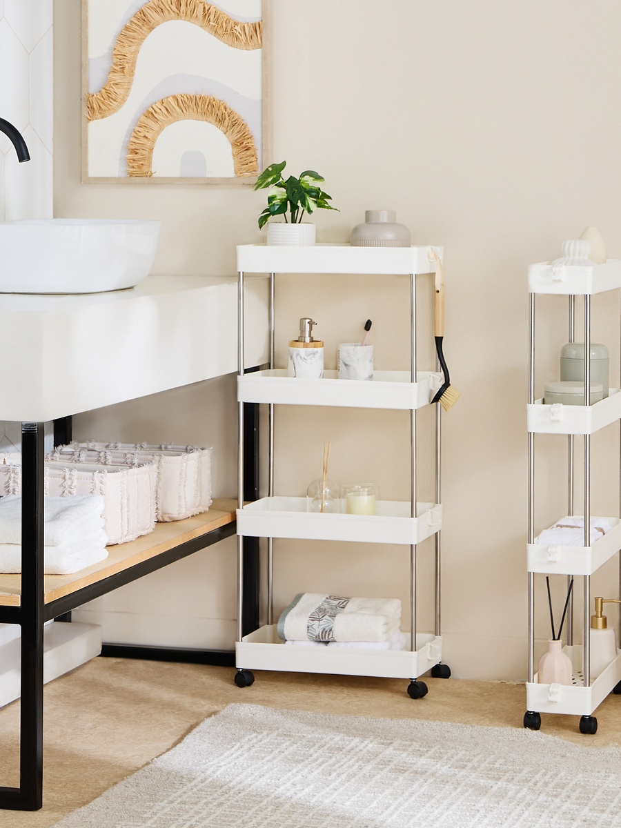 Ovio 4-Tier Storage Trolley - 40x22x86 cm