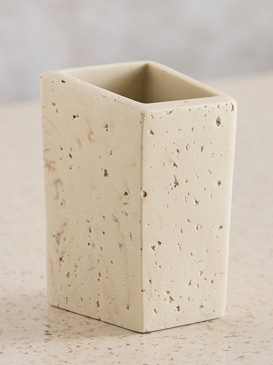 Avenue Resin Travertine Tumbler 7x6.5x11 cm
