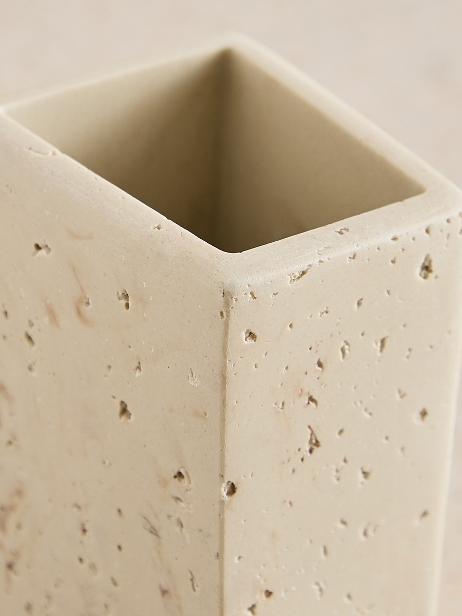 Avenue Resin Travertine Tumbler 7x6.5x11 cm