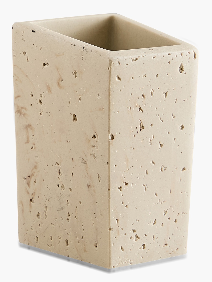 Avenue Resin Travertine Tumbler 7x6.5x11 cm