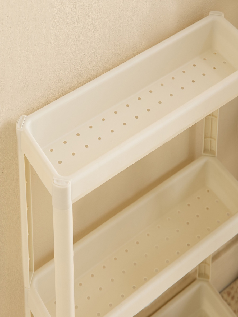 Ovio 3-Tier Corner Storage Trolley - 53x18x70 cm