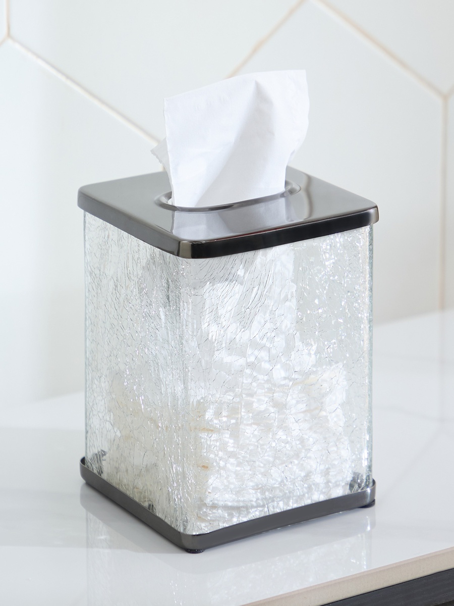 Cristal Glass Tissue Box Holder