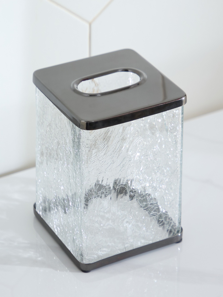 Cristal Glass Tissue Box Holder