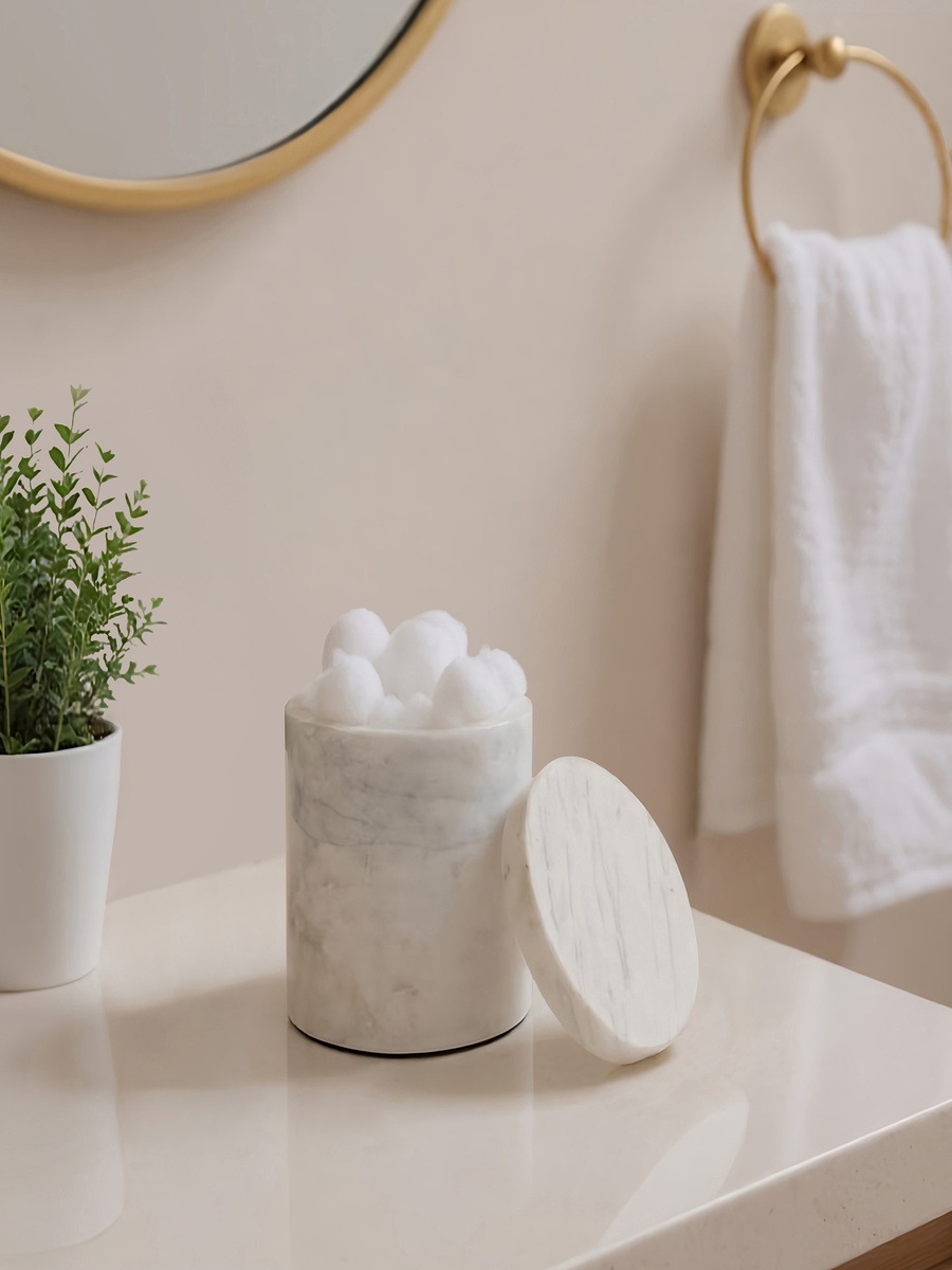 Royal Marble Cotton Jar
