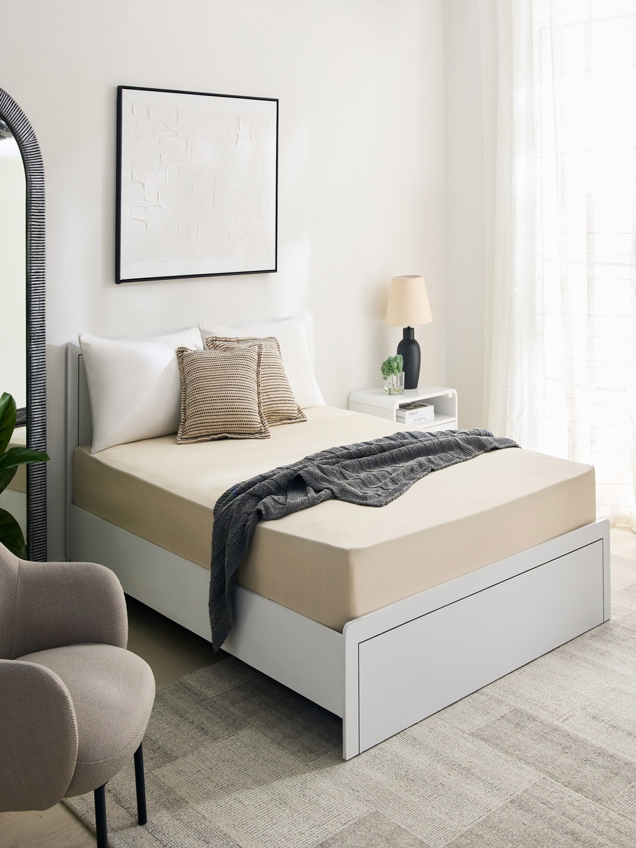 Essential Cotton Olympic Queen Fitted Sheet - 160x200+36 cm