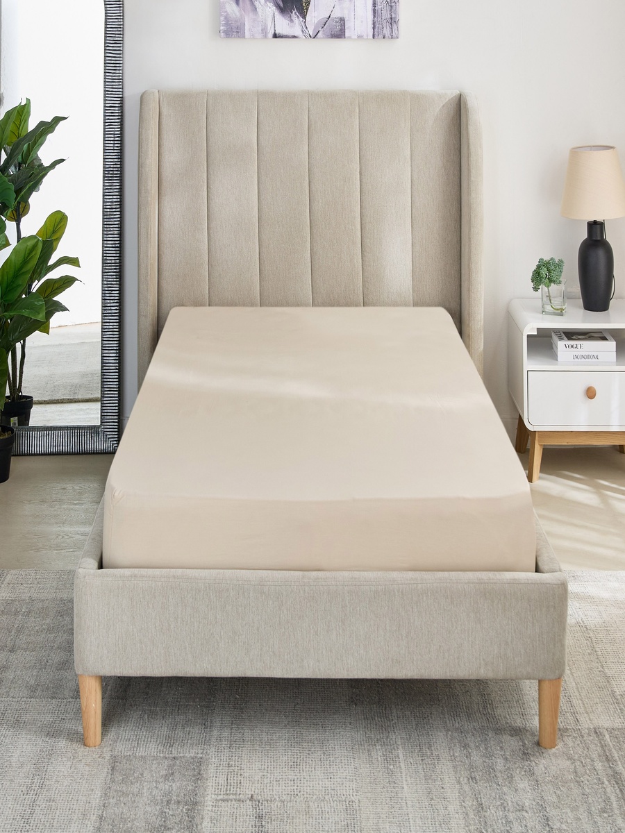 Essential Cotton Double Fitted Sheet - 140x200+36 cm
