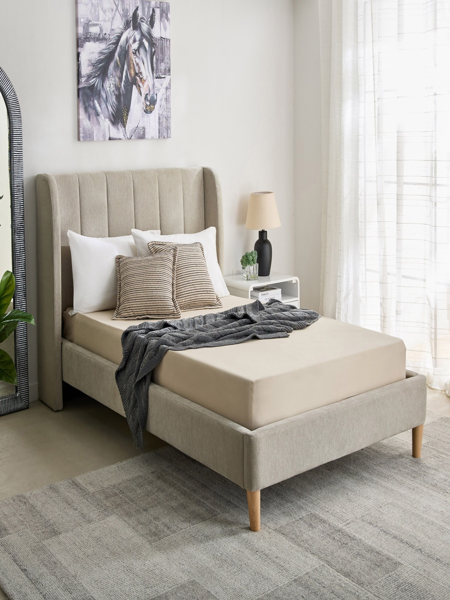 Essential Cotton Double Fitted Sheet - 140x200+36 cm