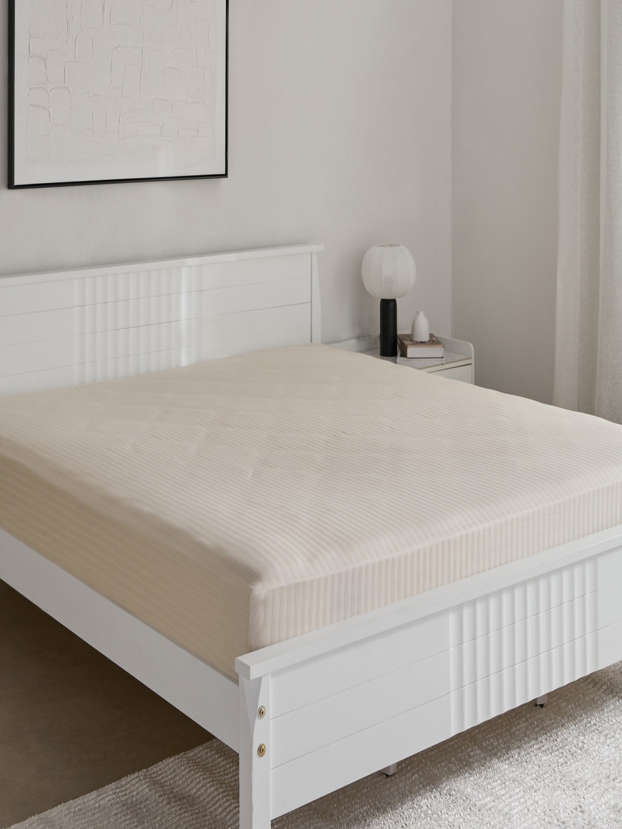 Hamilton Satin Striped King Fitted Sheet - 180x200+36 cm