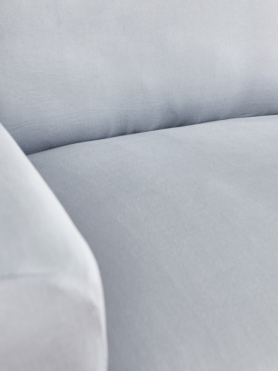 Squab Solid 3-Seater Sofa Cover