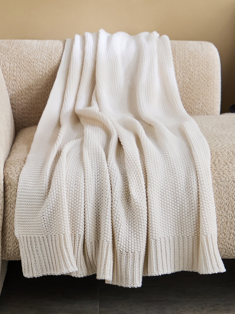 ReVive Knitted Recycled Cotton Throw - 127x152 cm