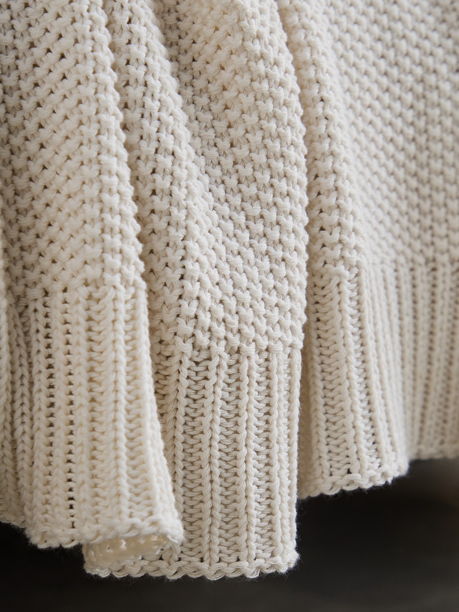 ReVive Knitted Recycled Cotton Throw - 127x152 cm