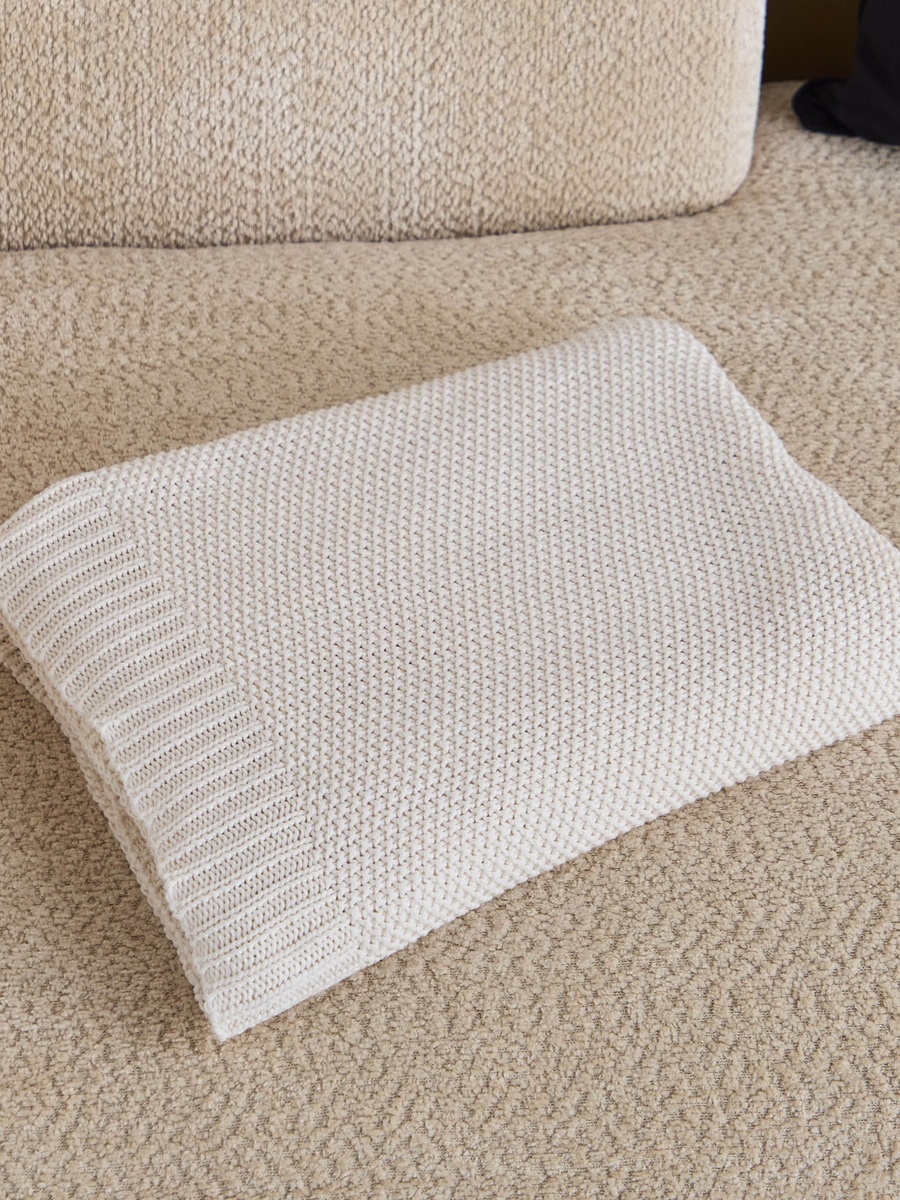 ReVive Knitted Recycled Cotton Throw - 127x152 cm