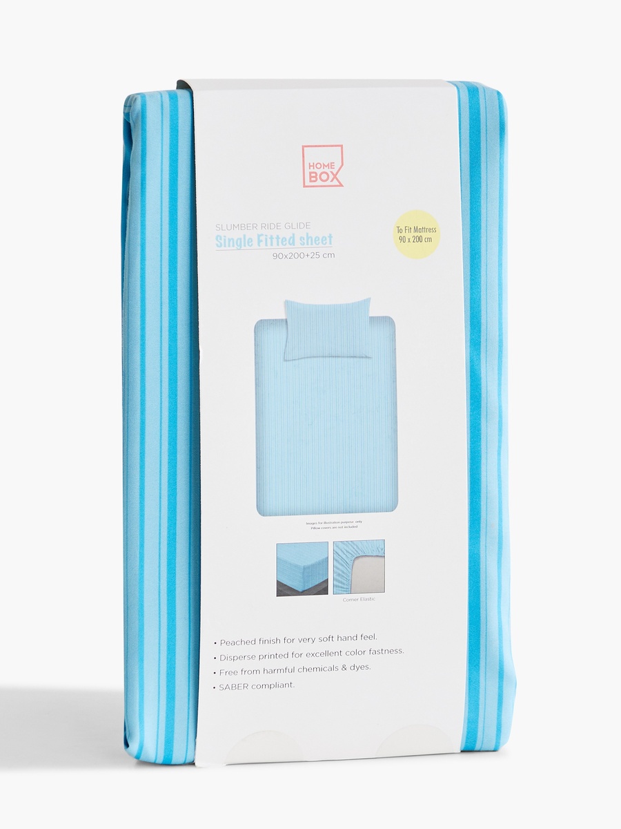 Tom Slumber Ride Glide Single Microfibre Fitted Sheet - 90x200+25 cm