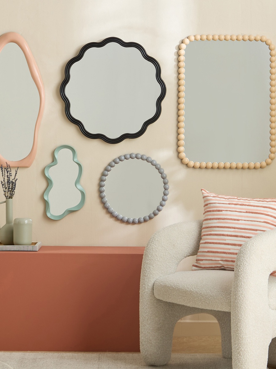 Ebern Abstract Mirror - 23x42x2.2 cm