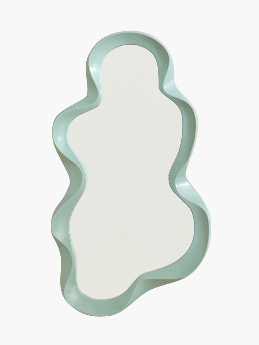 Ebern Abstract Mirror - 23x42x2.2 cm