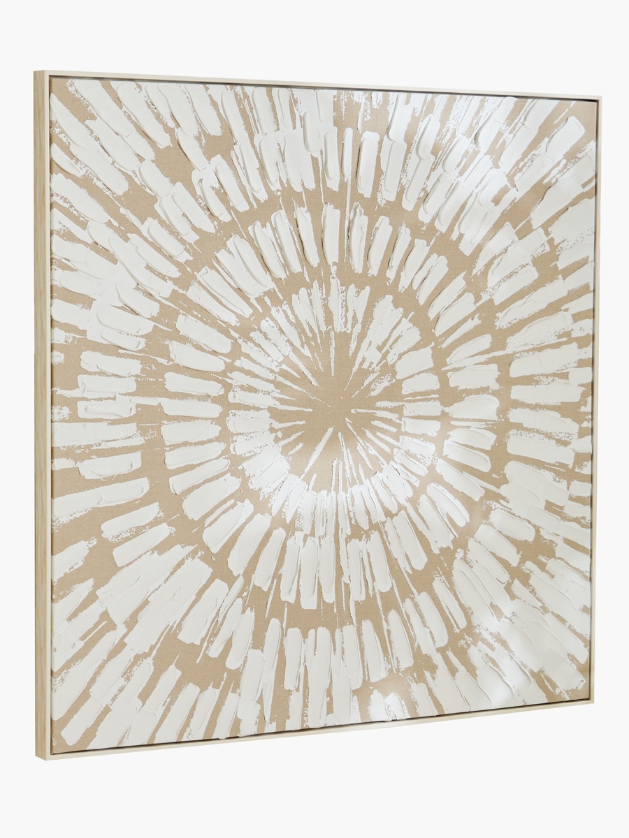 Vivid Framed 100% Hand-Painted Abstract Linen Art with Solid Wood Stretcher - 100x100 cm
