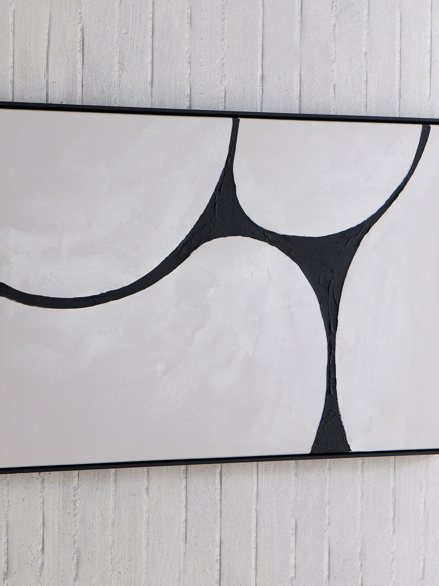 Orson 60% Hand Painted Abstract Framed Canvas Wall Art - 90x3x60 cm