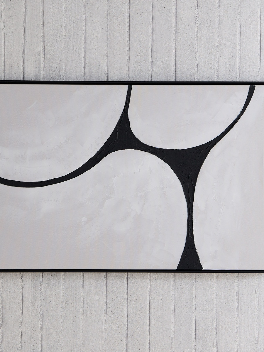 Orson 60% Hand Painted Abstract Framed Canvas Wall Art - 90x3x60 cm