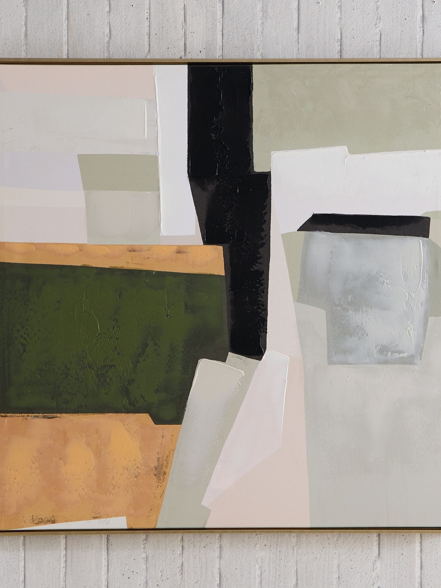 Orson 80% Hand-Painted Abstract Framed Canvas Wall Art - 80x3x80 cm