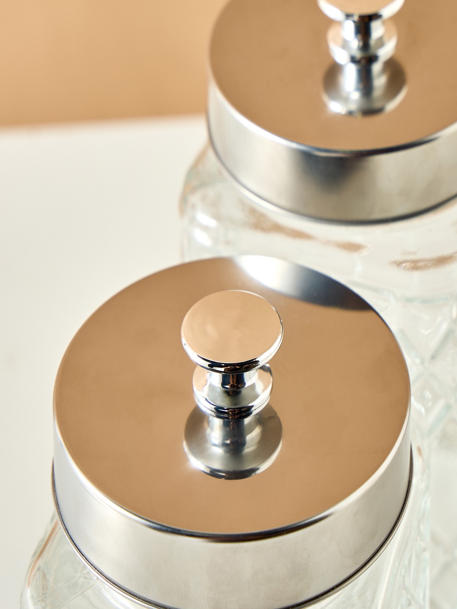 Glass 2-Piece Canister Set