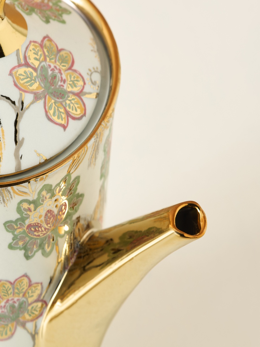 Floral Print 13-Piece Porcelain Tea Set