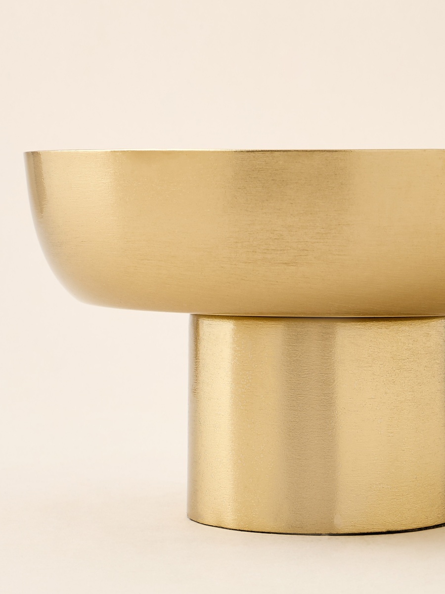 Decorative Metal Footed Bowl