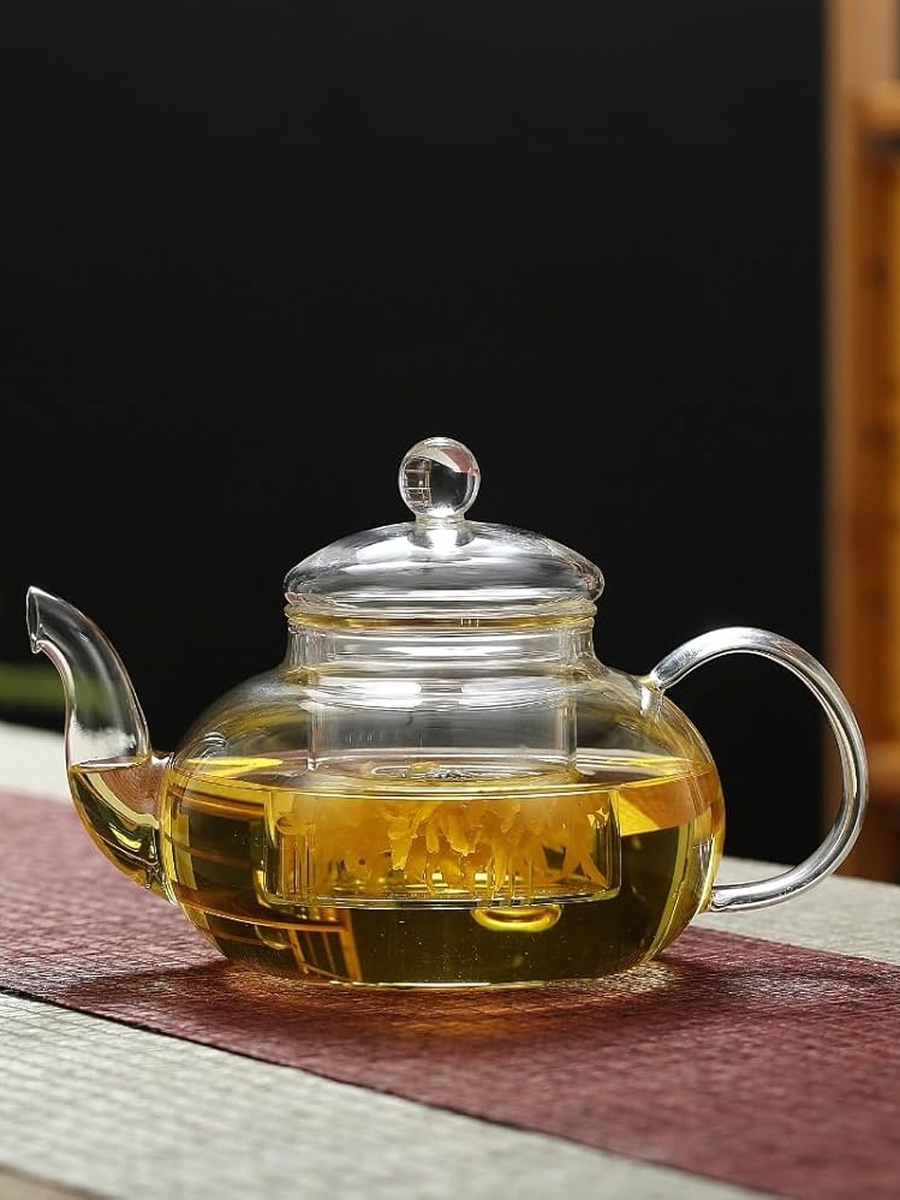 Borosilicate Glass Teapot 1200 ml, Clear