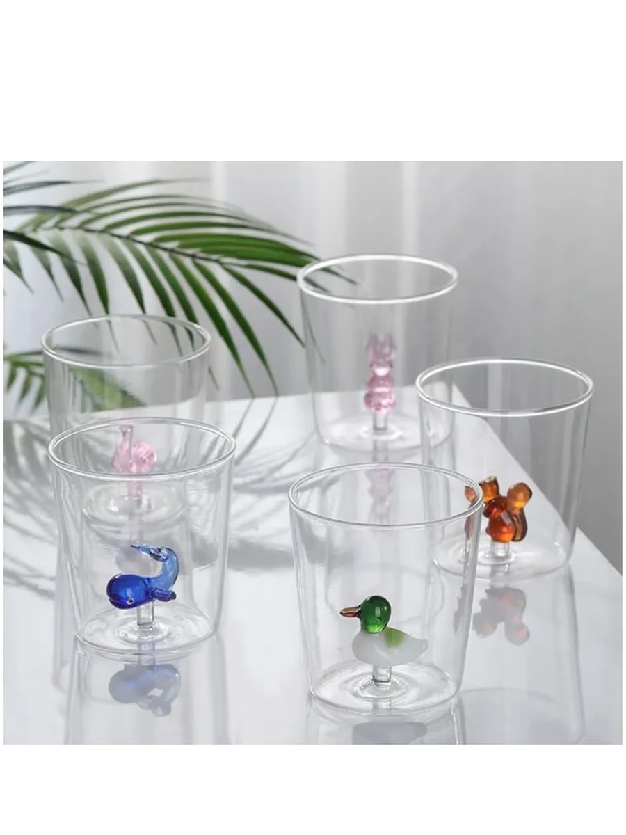 Borosilicate 3D Animal Design Glass Cup 300ml, Polar Bear