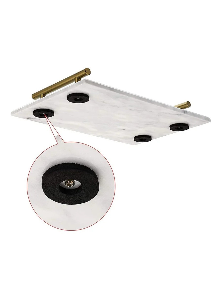 Marble Trinket Vanity Tray with Gold Handle 30x20 cm