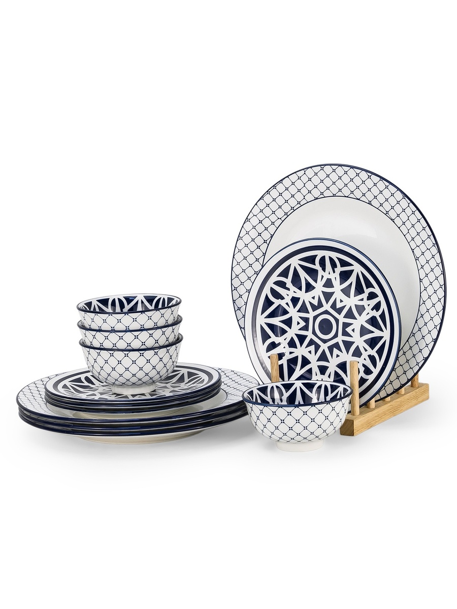 12-Piece Porcelain MALFI Dinner Set