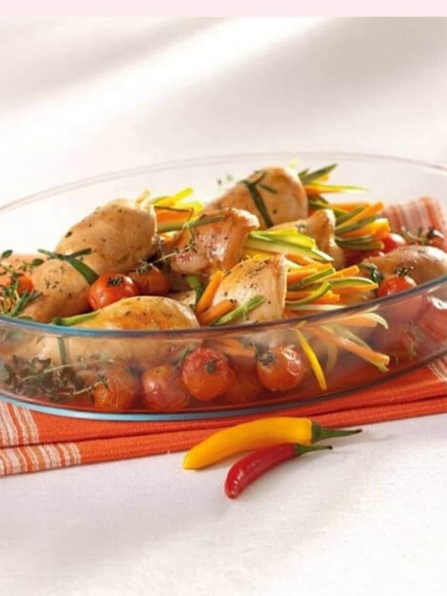 Small Oval Glass Roaster 2.4L