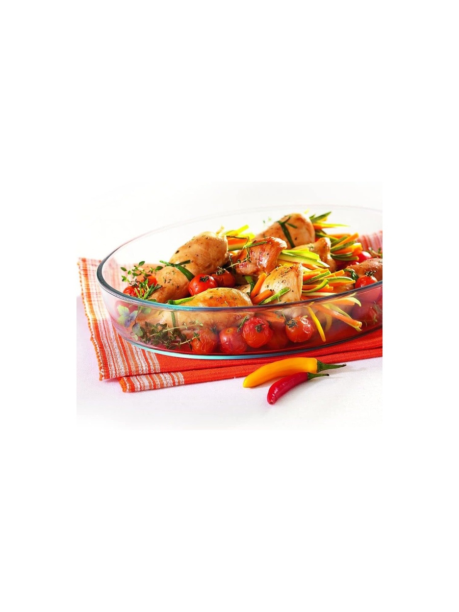 Large Oval Glass Roaster 4.0L