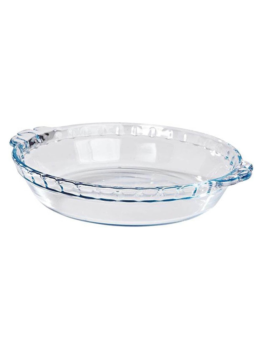 Medium Fluted Glass Pie Dish 1.3L