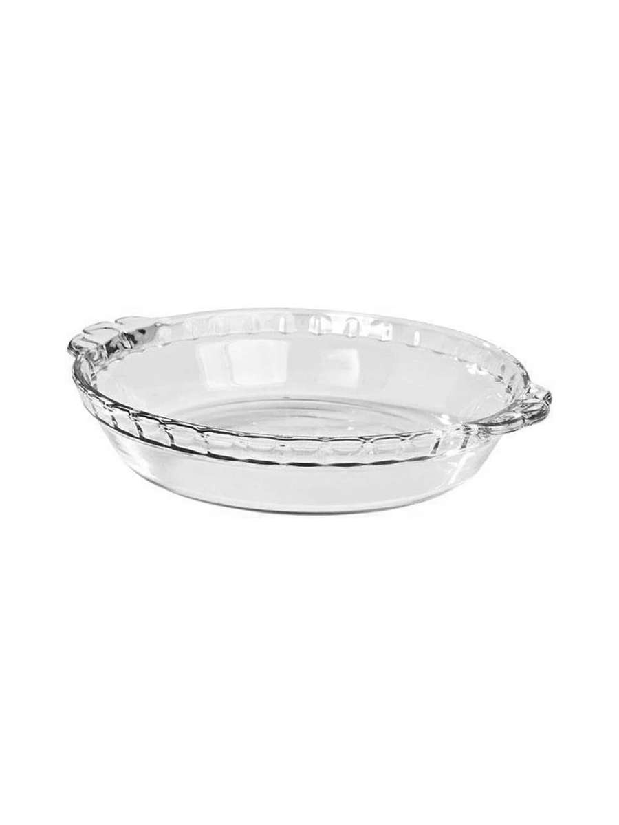 Large Fluted Glass Pie Dish 1.6L