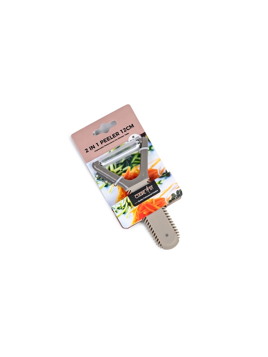 مقشرة ستانلس ستيل 2 في 1 قطعة واحدة 12 سم