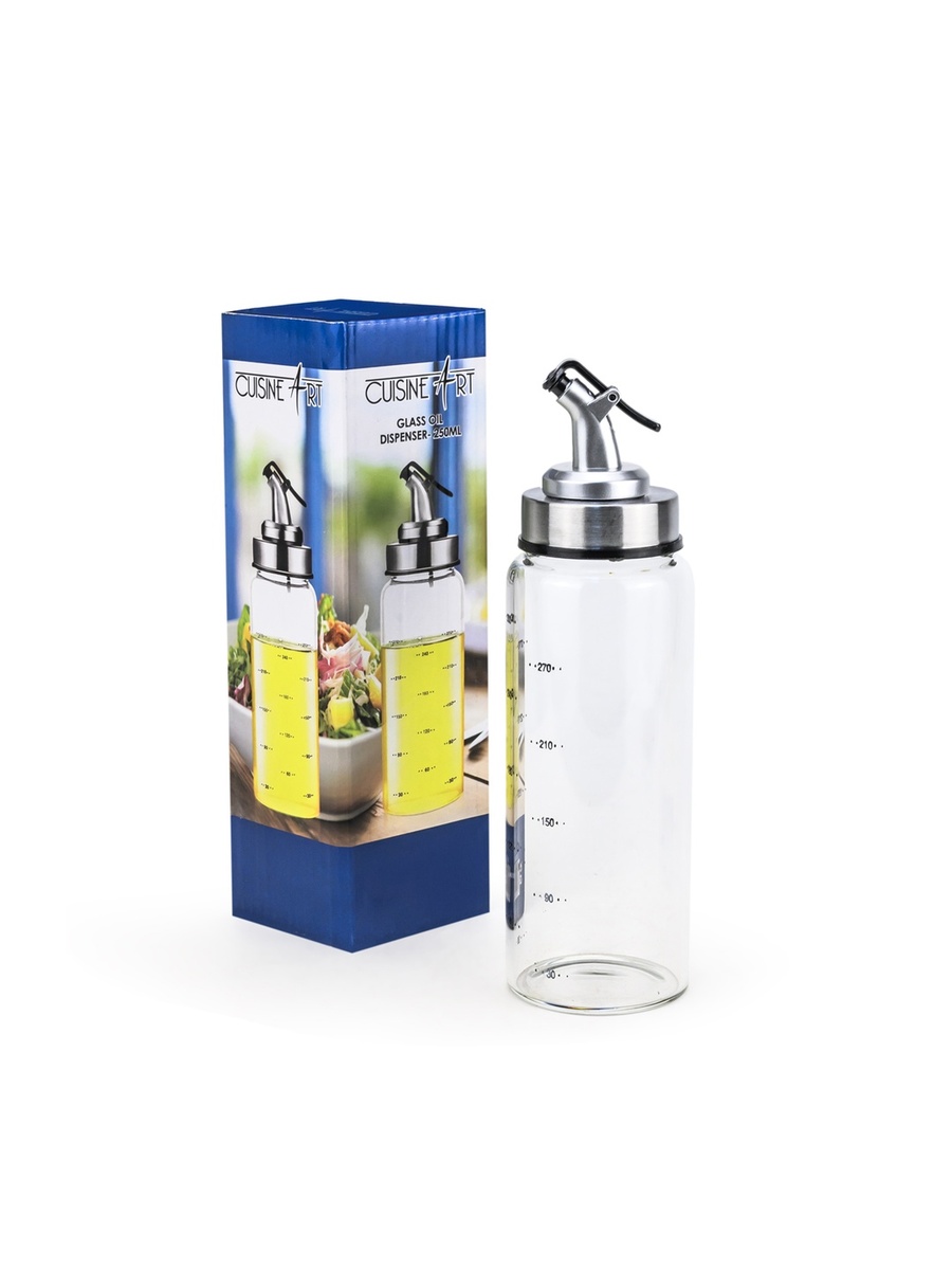 Borosilicate Glass Oil Dispenser 250ml Transparent