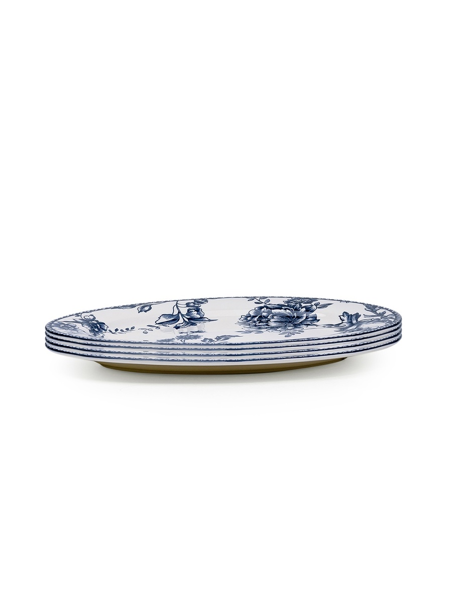 Set of 4 - Rhapsody 14.2-Inch Dark Blue Ceramic Oval Platter