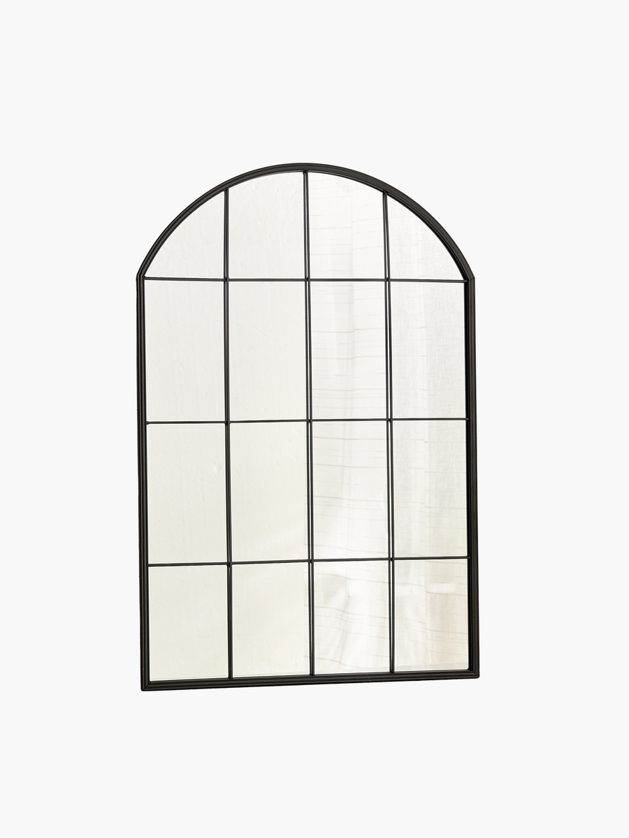 Sana-Bruce Metal Windowpane Wall Mirror - 60x90 cm