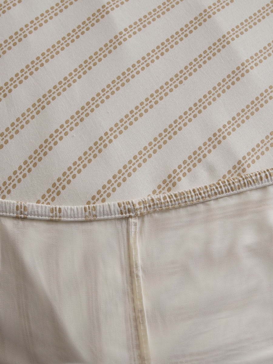 Albania Leafaura Cotton Olympic Queen Fitted Sheet - 160x200+25 cm
