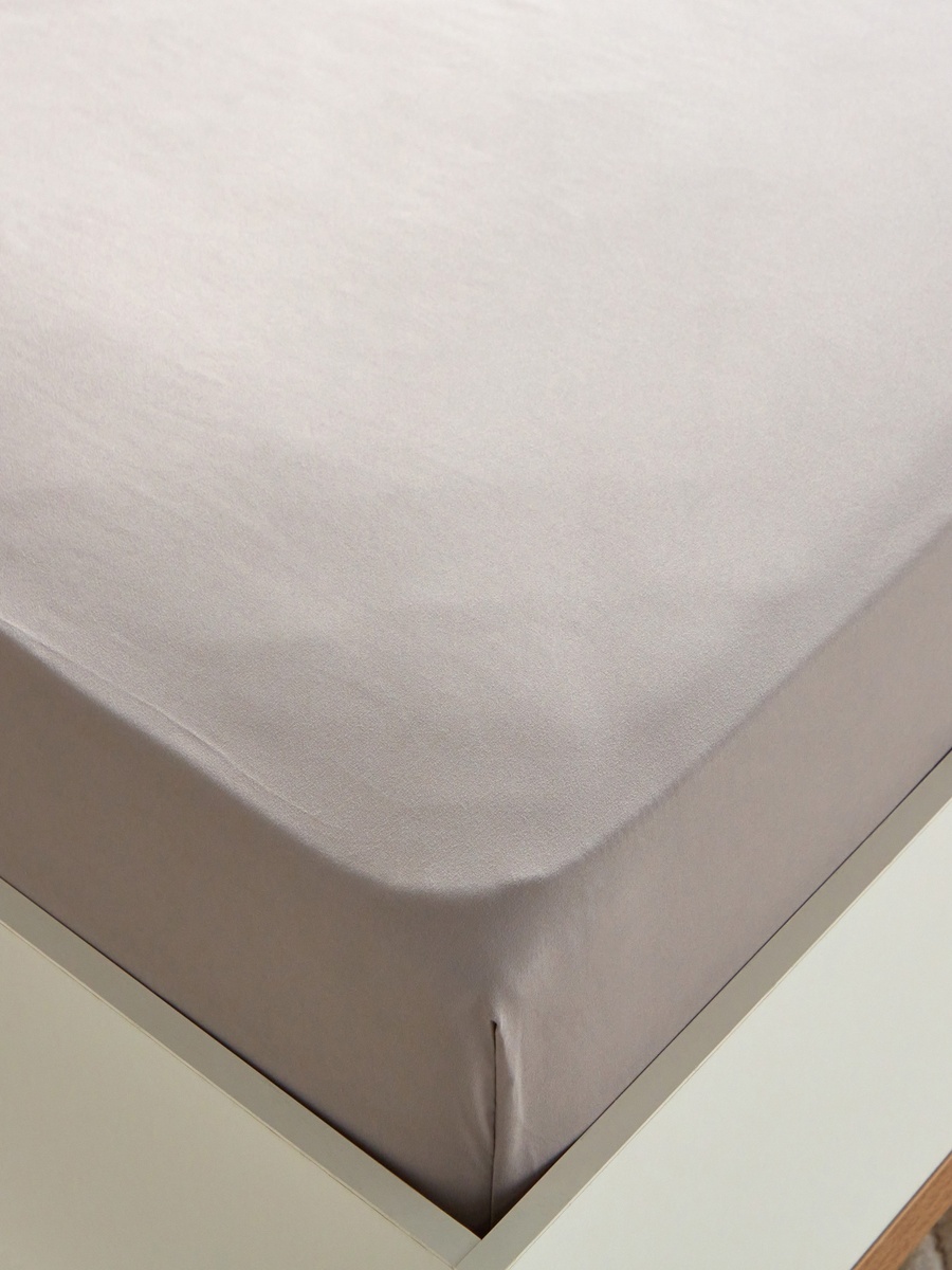 Derby Solid Microfiber Super King Fitted Sheet - 200x200+25 cm