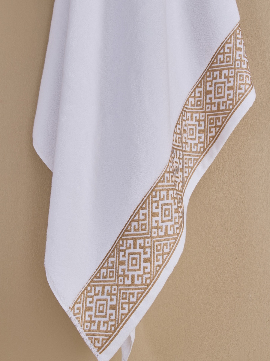 White Haven Geo Lux Cotton Zero Twist Bath Sheet - 90x150 cm