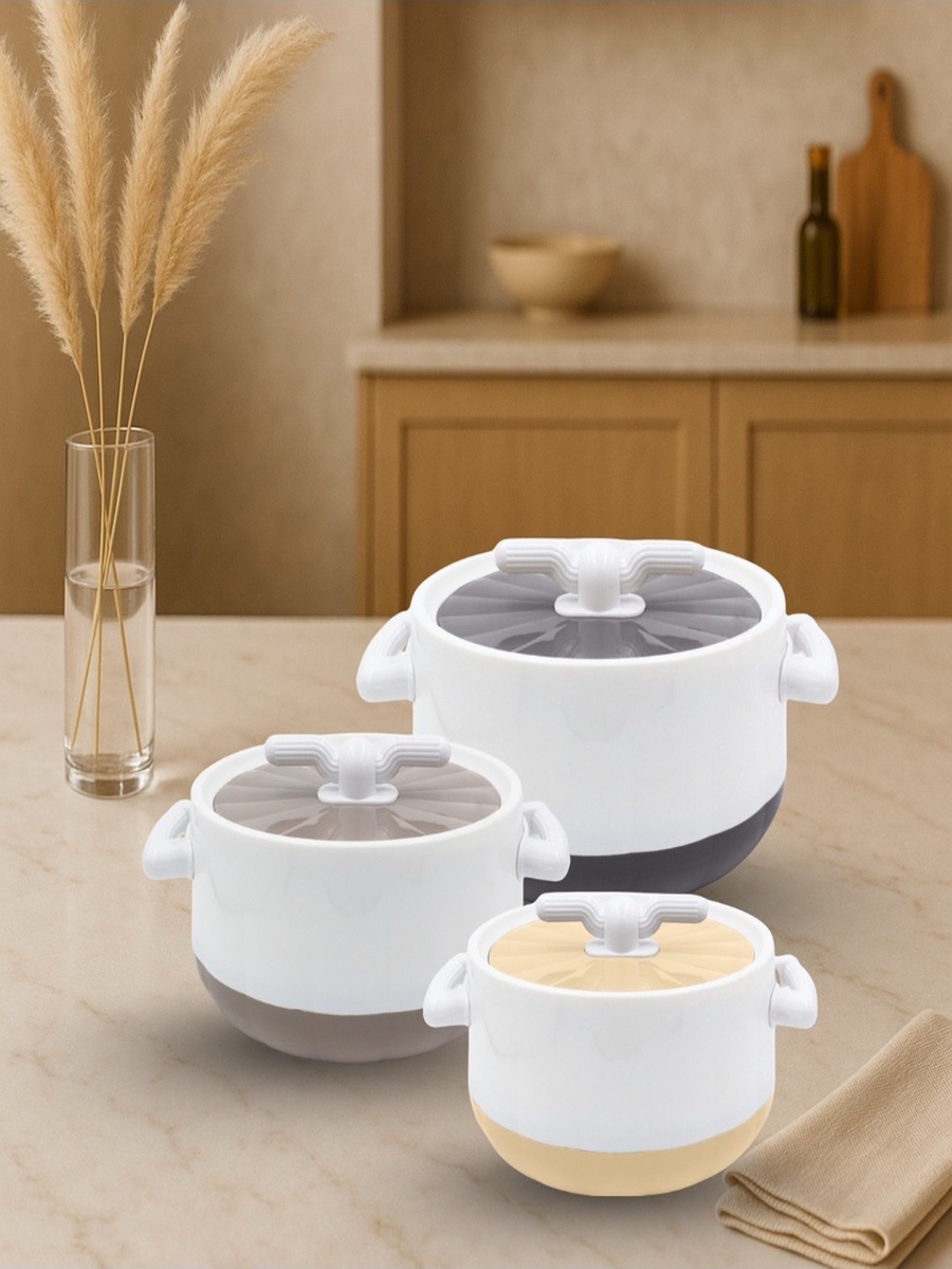 Atlanta 3-Piece Double Wall Hot Pot Casserole Set