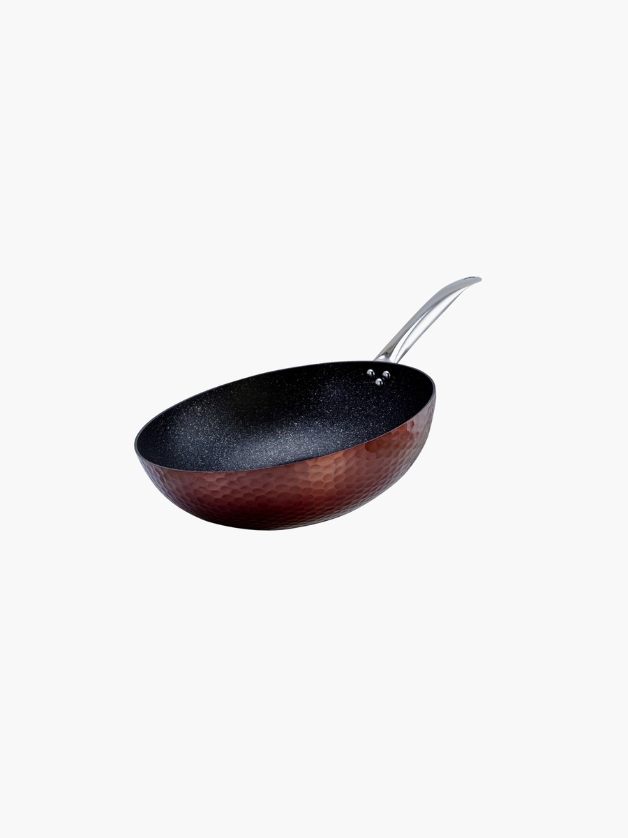 Feast Copper Hammered Wok - 32 cm