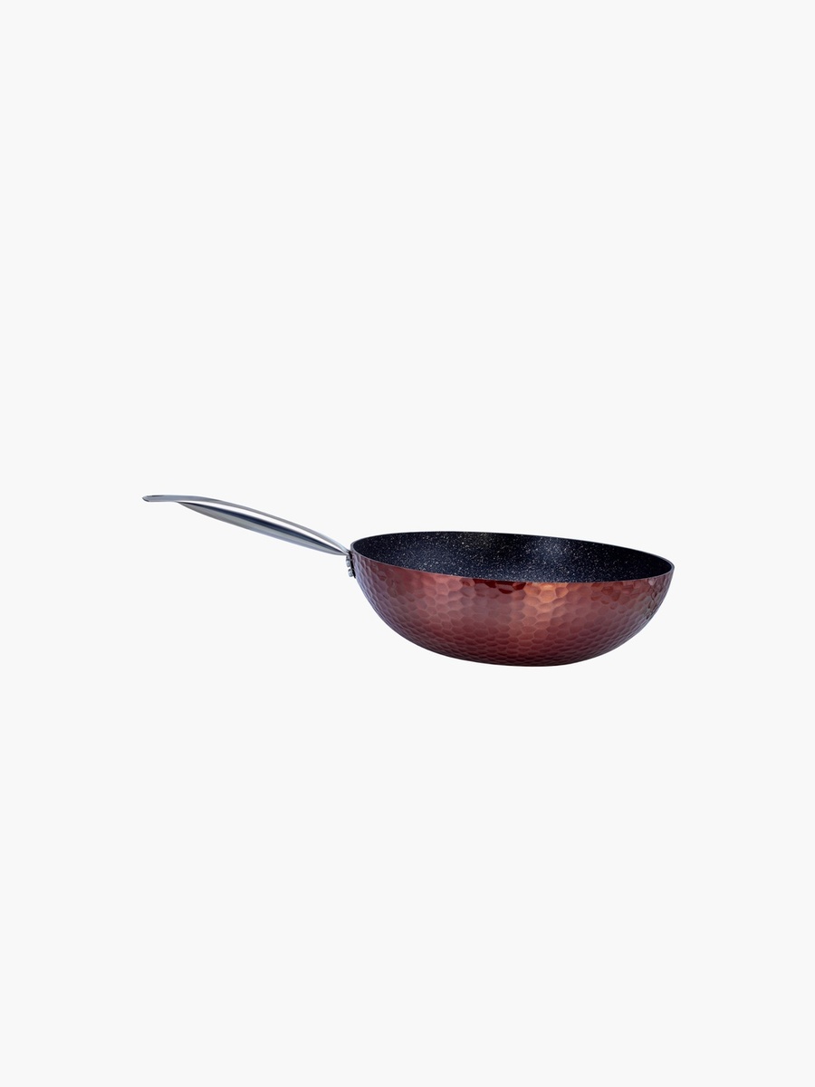Feast Copper Hammered Wok - 32 cm