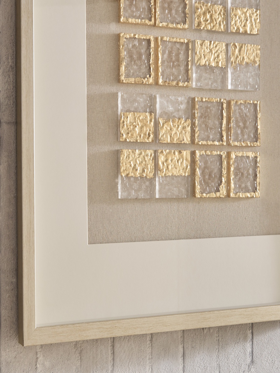 Olivia 16-Piece Crystal Square Shadow Box with Frame - 60x60 cm